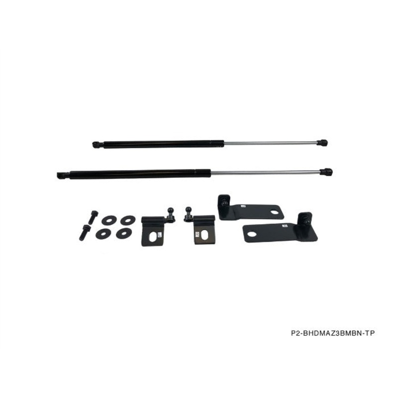 Phase 2 Motortrend (P2M) Black Series Engine Hood Bonnet Dampers Set - Mazda 3 (BM/BN) (2013-2018)