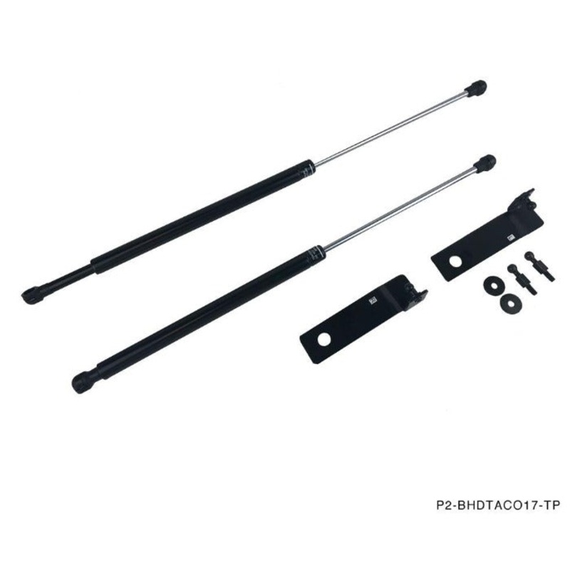 Phase 2 Motortrend (P2M) Black Series Engine Hood Bonnet Dampers Set - Toyota Tacoma (2017+)