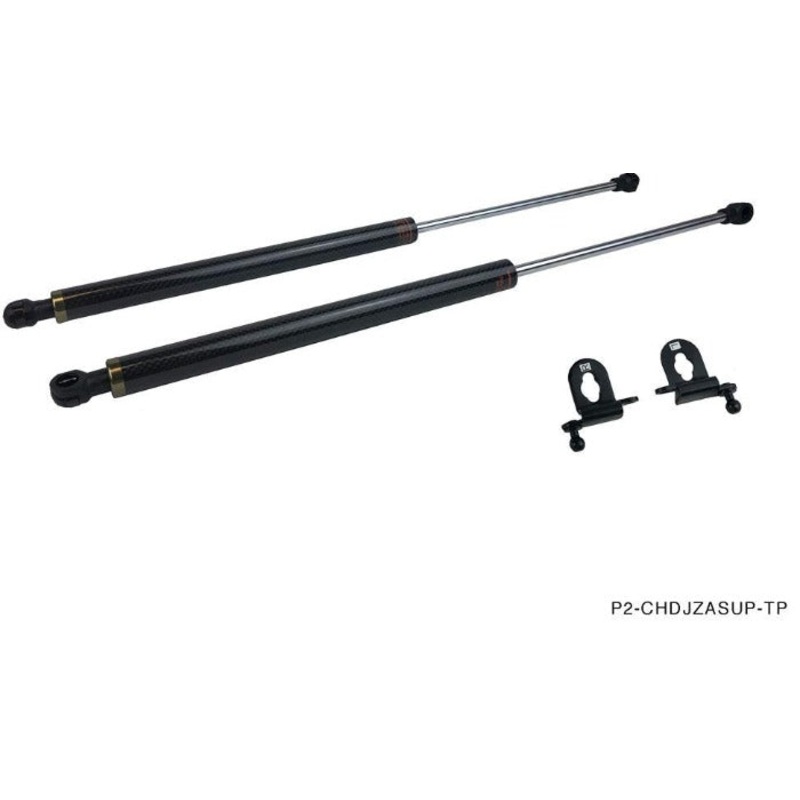 Phase 2 Motortrend (P2M) Carbon Fiber Series Engine Hood Bonnet Dampers Set - Toyota Supra MK4 JZA80 (1993-1998)