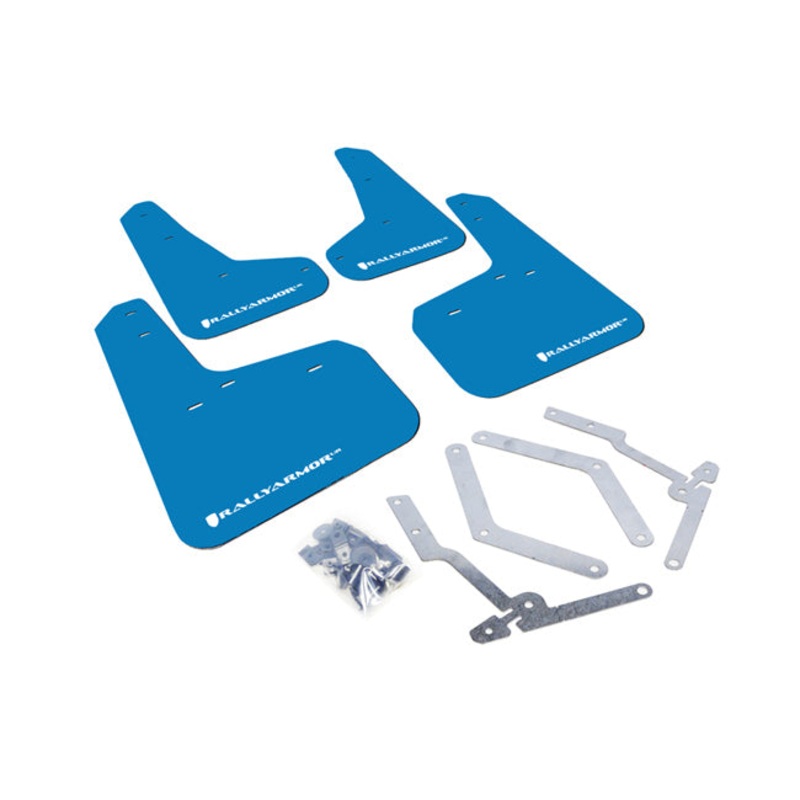 Rally Armor Nitrous Blue w/ White Logo Mud Flaps - Ford Focus / ST / RS (2012-2019)