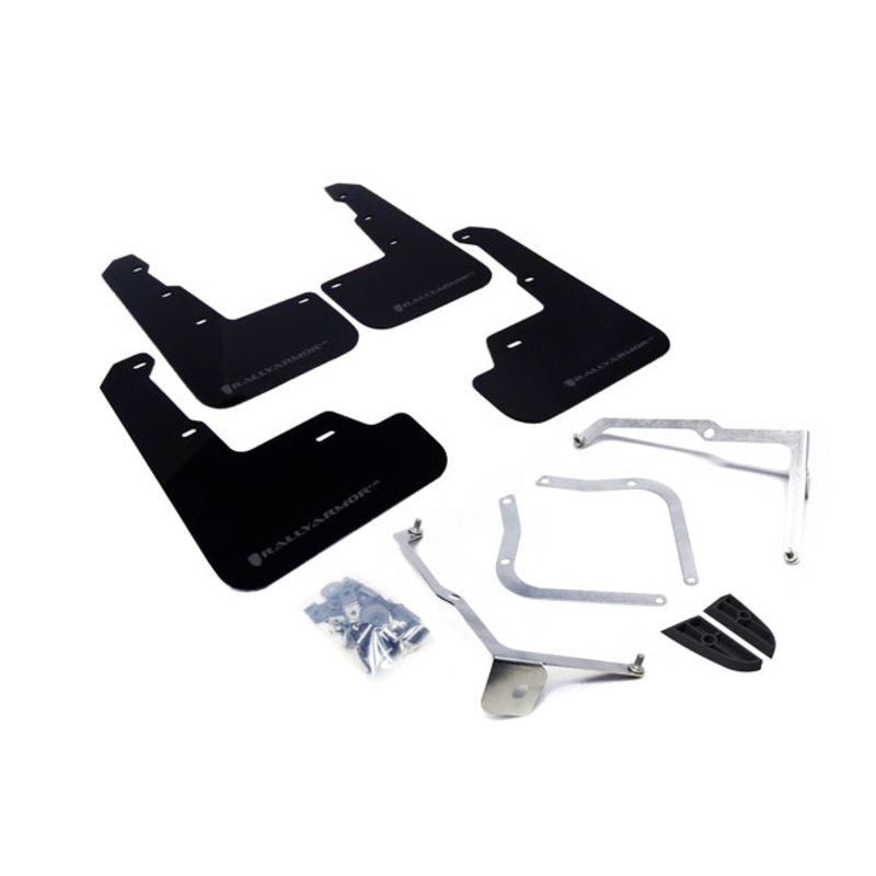 Rally Armor UR Black w/ Grey Logo Mud Flaps Set of 4 - Subaru WRX & STI (2015-2021)