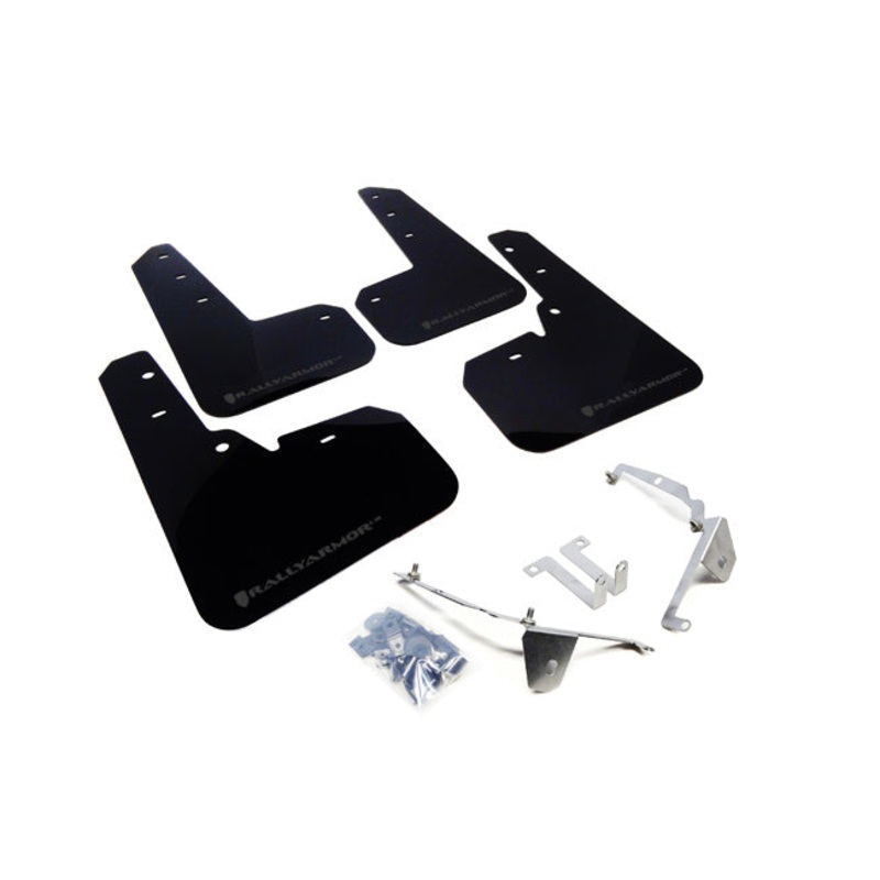 Rally Armor UR Black w/ Grey Logo Mud Flaps Set of 4 - Subaru XV Crosstrek (2013-2017)
