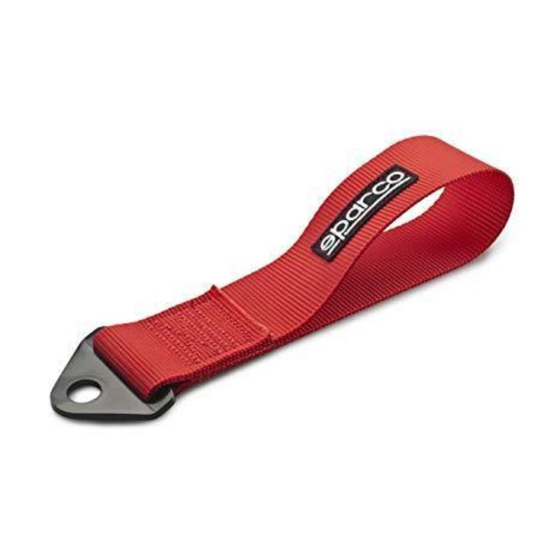 Sparco Racing Red Tow Hook Strap FIA Approved - Universal