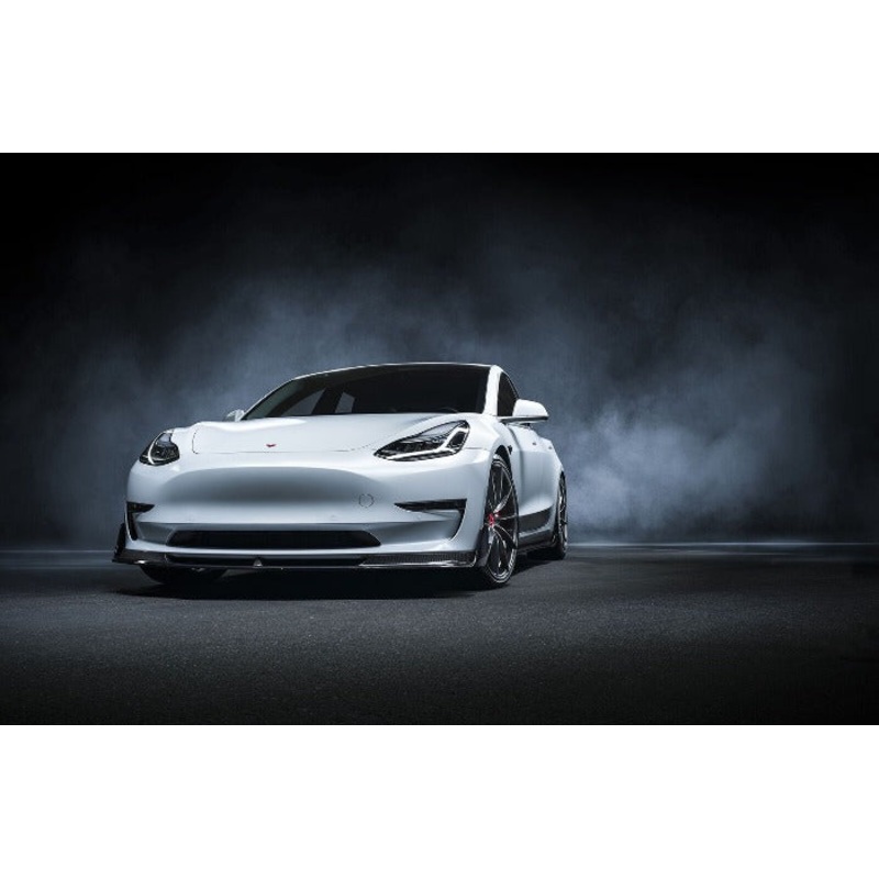 Vorsteiner Carbon Fiber Volta Aero Front Lip Spoiler (Glossy) - Tesla Model 3 (2017+)