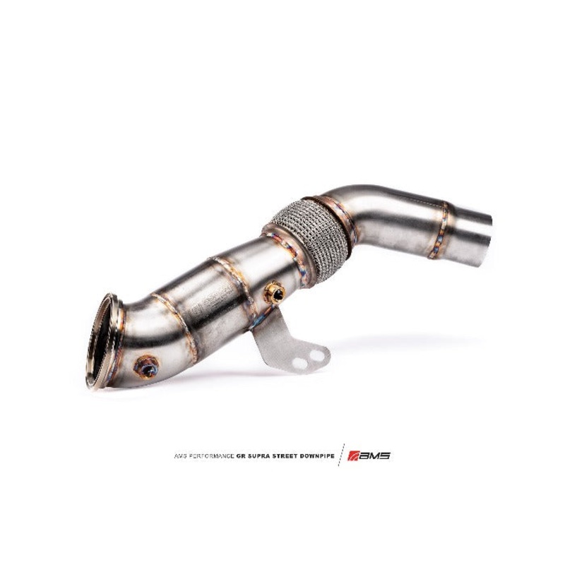 AMS Performance Street Downpipe w/GESI Catalytic Converter - Toyota A90 Supra 3.0T (2020+)