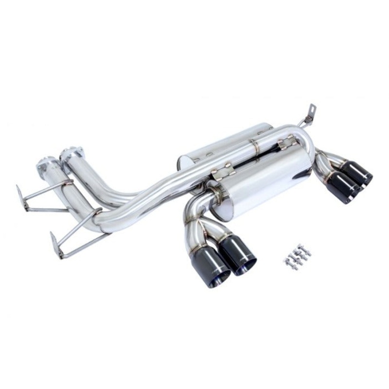 Megan Racing Supremo Axle Back Exhaust - Black Chrome Rolled Tips - BMW E46 M3 (2001-2006)