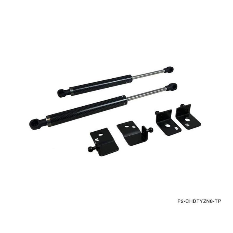 Phase 2 Motortrend (P2M) Carbon Fiber Series Engine Hood Bonnet Dampers Set - Toyota GR86 (2022+)