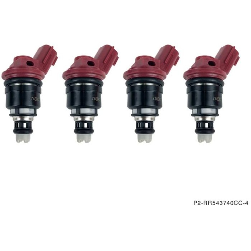 P2M Phase 2 Motortrend 740cc Side Feed Injectors Kit - Nissan 180sx 240sx S13 S14 SR20DET KA24DE