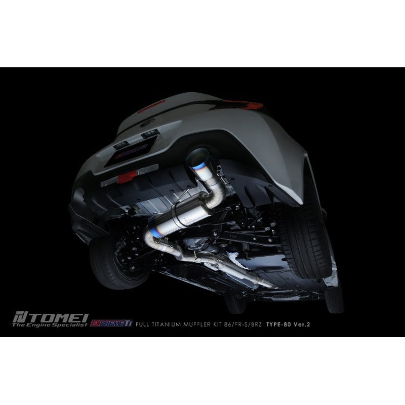 Tomei Type 80 V2 Expreme Ti Titanium Single Exit Exhaust System - Toyota GR86 / Subaru BRZ (2022+)