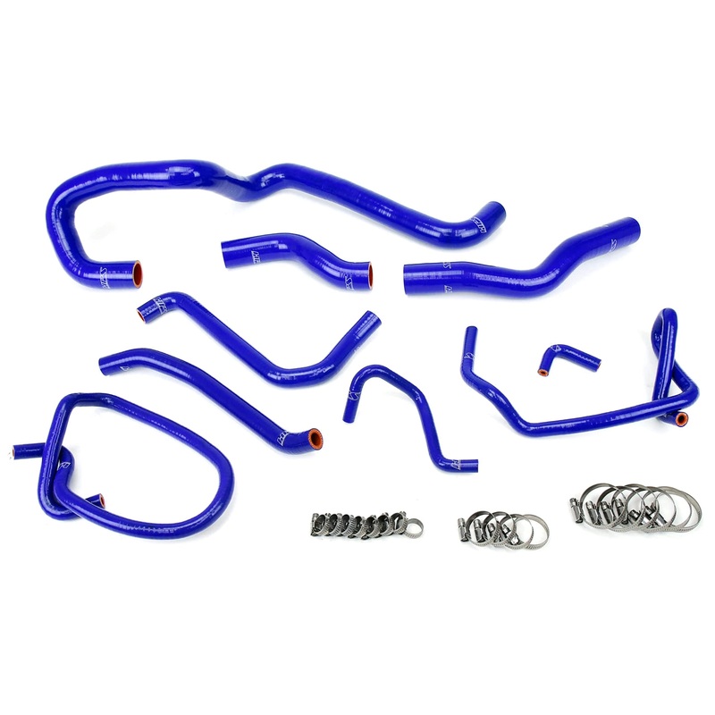 HPS Reinforced Radiator Coolant Silicone Hoses - Blue - Mazda Miata MX-5 (2006-2015)