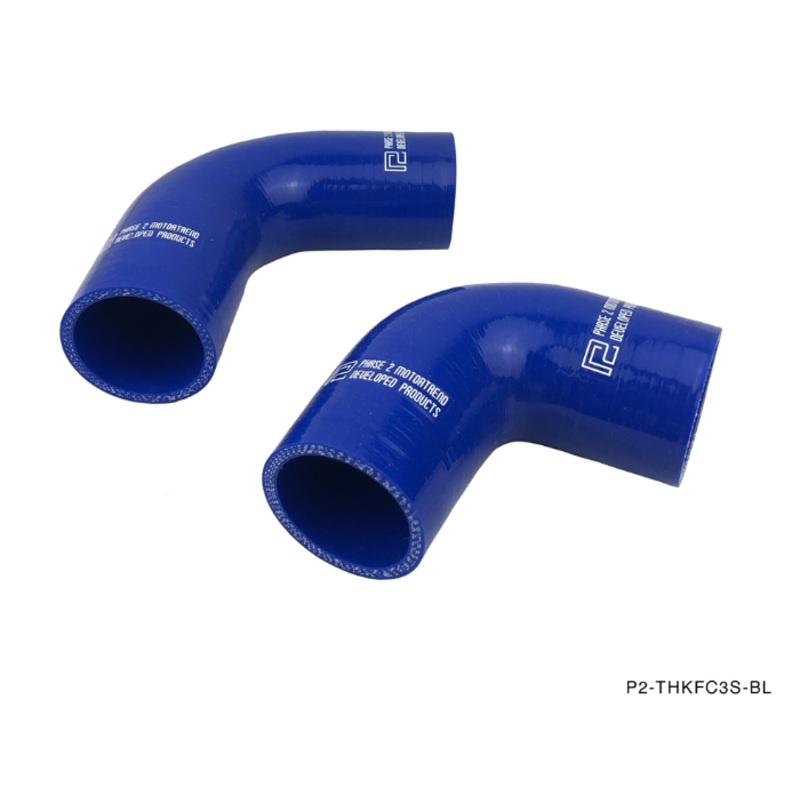 Phase 2 Motortrend (P2M) 4 Ply Silicone Turbo Hose Kit - Blue - Mazda RX-7 FC3S 13B (1985-1991)
