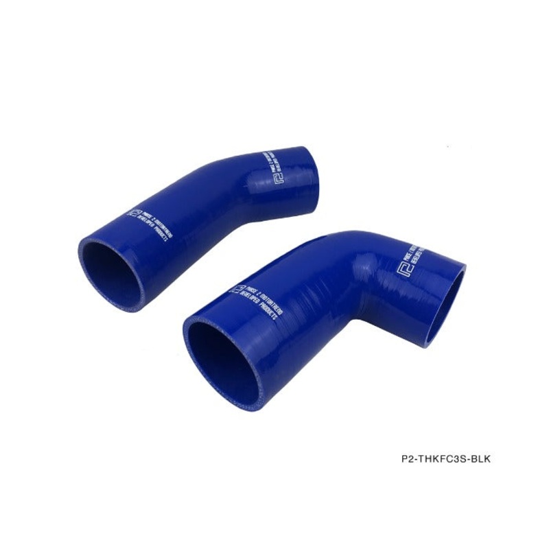 Phase 2 Motortrend (P2M) 4 Ply Silicone Turbo Hose Kit - Blue - Mazda RX-7 FD3S (1993-1997)