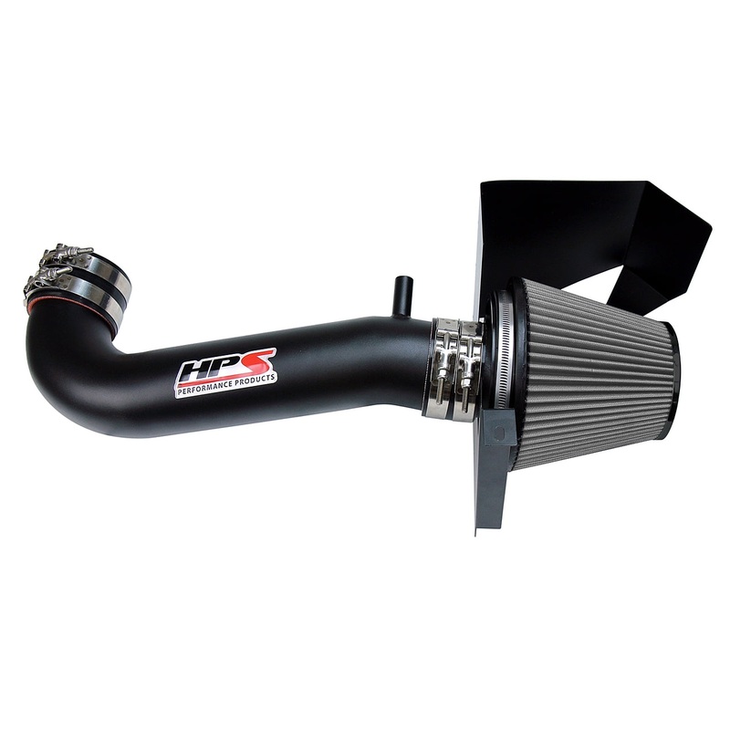HPS Performance Shortram Air Intake Kit (Black) - Dodge Challenger 5.7L V8 except Shaker Hood (2011-2017) Includes Heat Shield