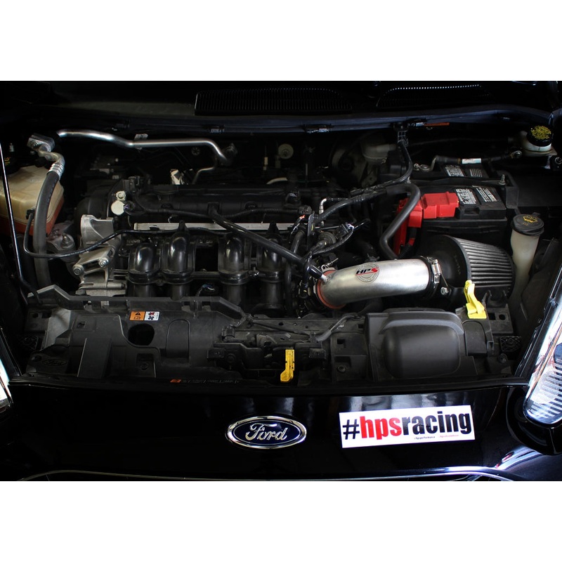 HPS Performance Shortram Air Intake Kit (Black) - Ford Fiesta 1.6L Non Turbo (2014-2015) Includes Heat Shield