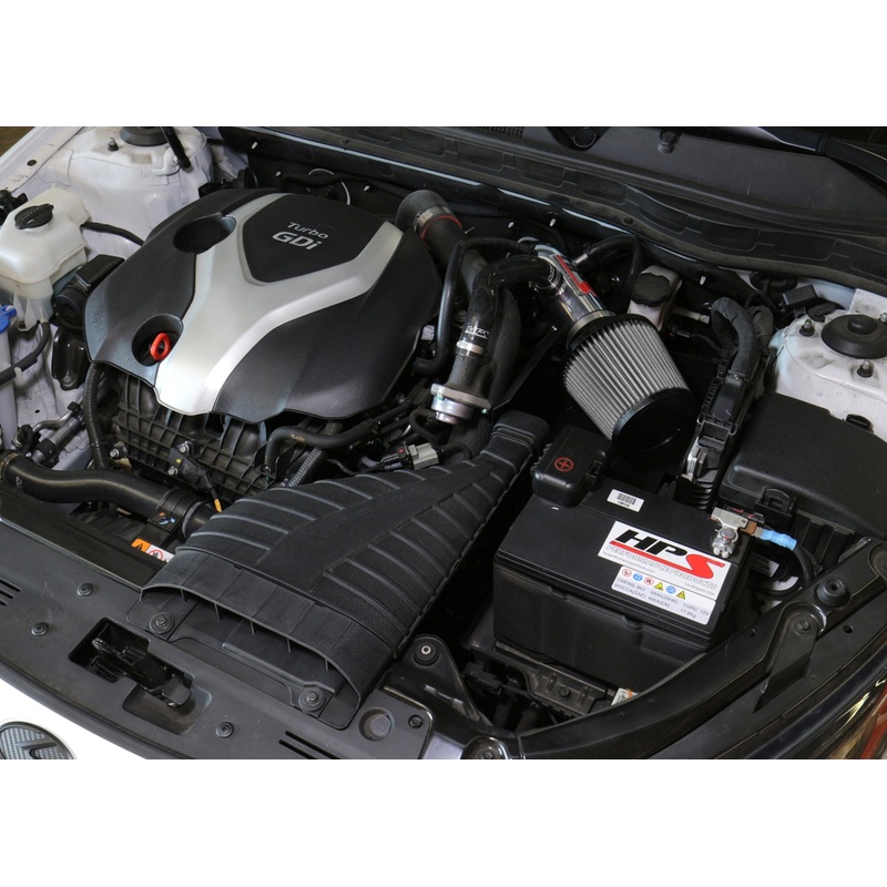 HPS Performance Shortram Air Intake Kit (Black) - Hyundai Sonata 2.0L Turbo (2011-2014) Includes Heat Shield