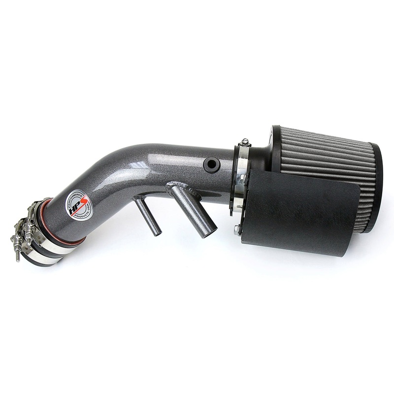 HPS Performance Shortram Air Intake Kit (Gunmetal) - Kia Optima LX 1.6L Turbo (2016-2017) Includes Heat Shield