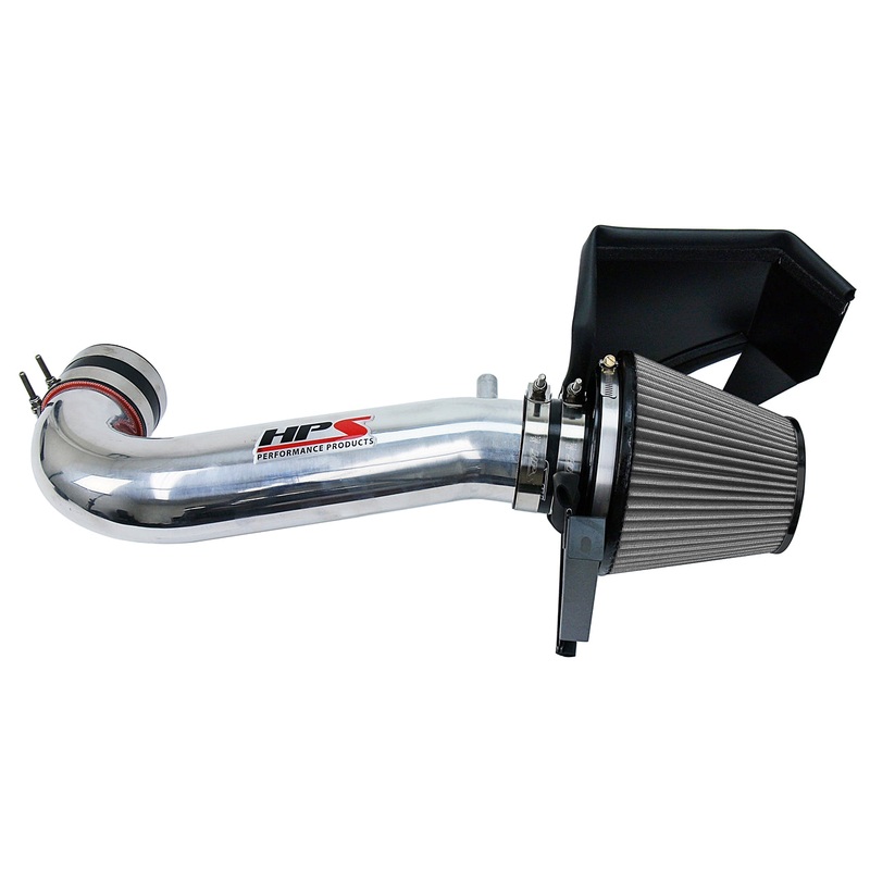 HPS Performance Shortram Air Intake Kit (Polish) - Dodge Challenger 5.7L V8 except Shaker Hood (2011-2017) Includes Heat Shield
