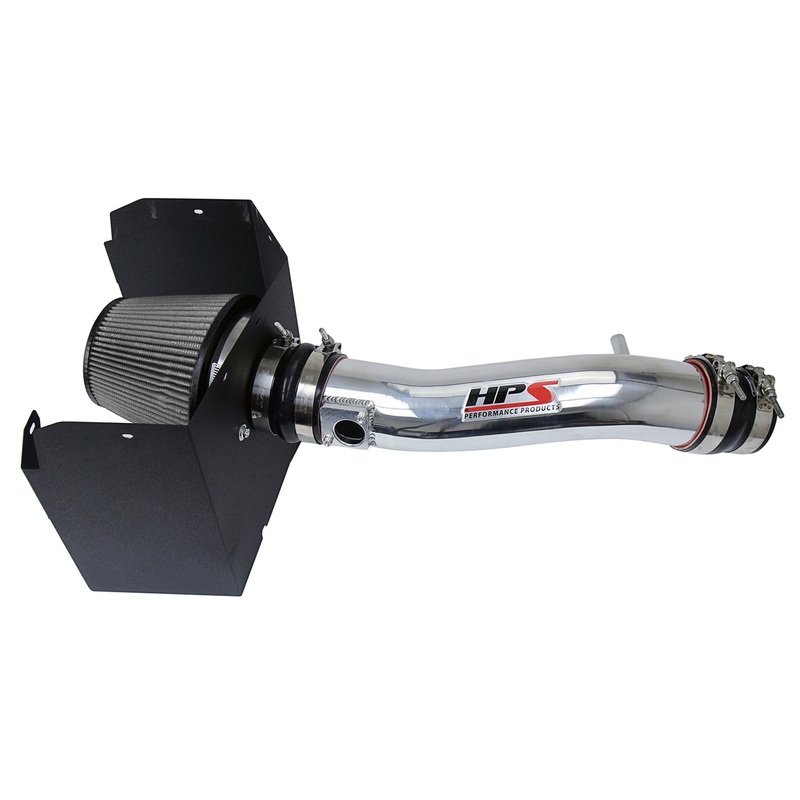 HPS Performance Shortram Air Intake Kit (Polish) - Toyota Tacoma 3.5L V6 (2016-2019) Includes Heat Shield