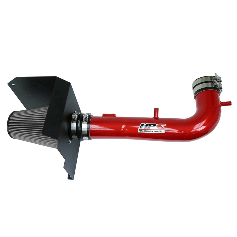 HPS Performance Shortram Air Intake Kit (Red) - Chevy Tahoe 5.3L V8 (2015-2018) Includes Heat Shield