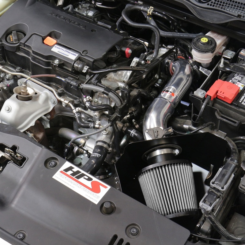 HPS Performance Shortram Air Intake Kit (Red) - Honda Civic 2.0L Non Turbo (2016-2019) Includes Heat Shield