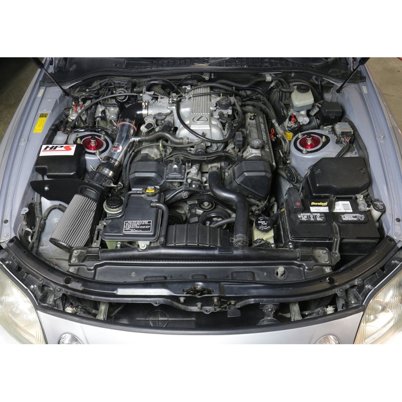 HPS Performance Shortram Air Intake Kit (Red) - Lexus SC400 4.0L V8 (1996-1997) Includes Heat Shield