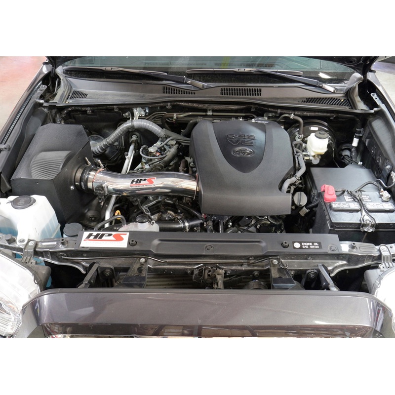 HPS Performance Shortram Air Intake Kit (Red) - Toyota Tacoma 3.5L V6 (2016-2019) Includes Heat Shield