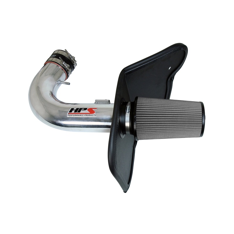 HPS Performance Shortram Air Intake Kit (Polish) - Chevy Camaro SS 6.2L V8 (2010-2015) Includes Heat Shield