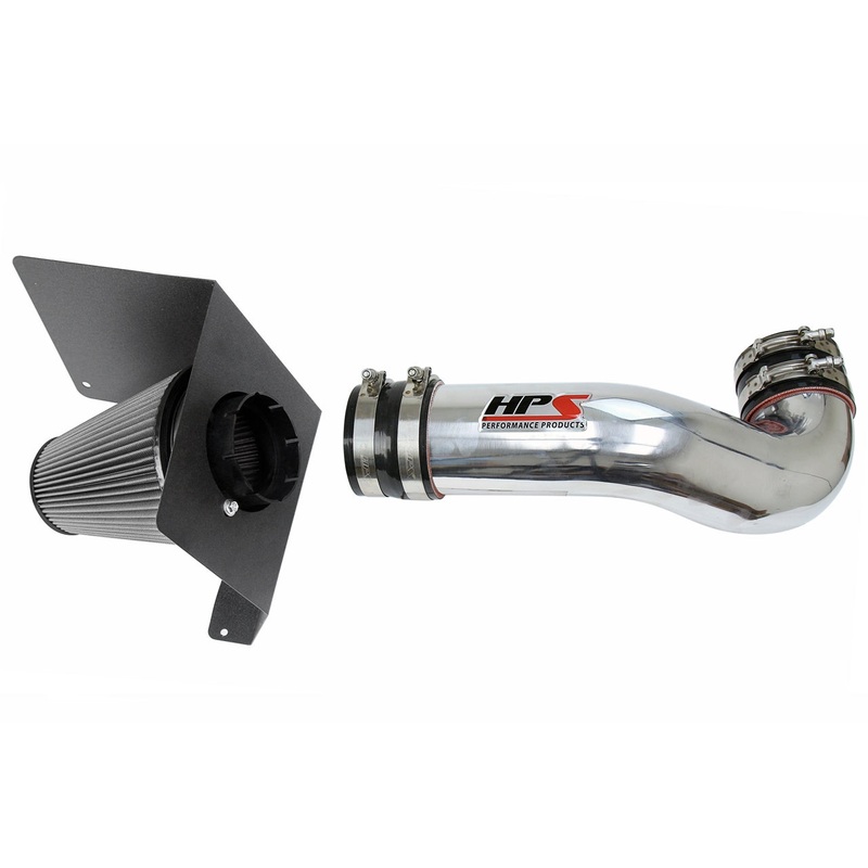 HPS Performance Shortram Air Intake Kit (Polish) - Chevy Tahoe 4.8L 5.3L V8 (2007-2008) Includes Heat Shield