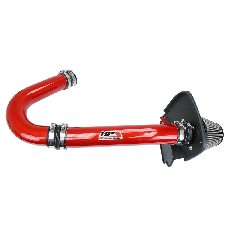 HPS Performance Shortram Air Intake Kit (Red) - Dodge Challenger 3.6L V6 (2011-2018) Includes Heat Shield