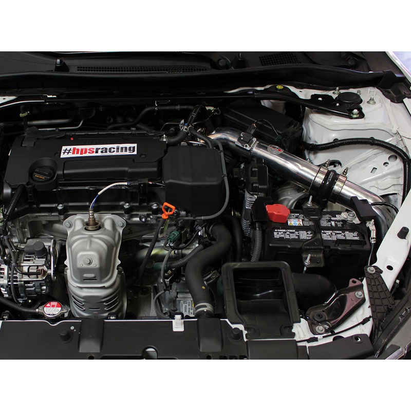 HPS Performance Cold Air Intake Kit (Black) - Honda Accord 2.4L (2013-2017) Converts to Shortram