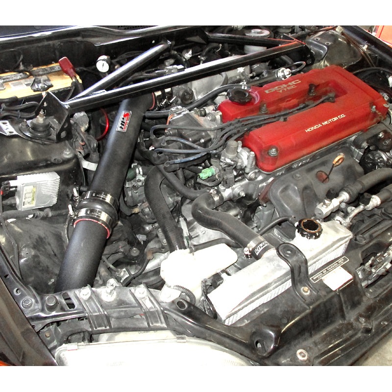 HPS Performance Cold Air Intake Kit (Black) - Honda Civic SOHC D Series / DOHC B Series (1992-1995) Converts to Shortram