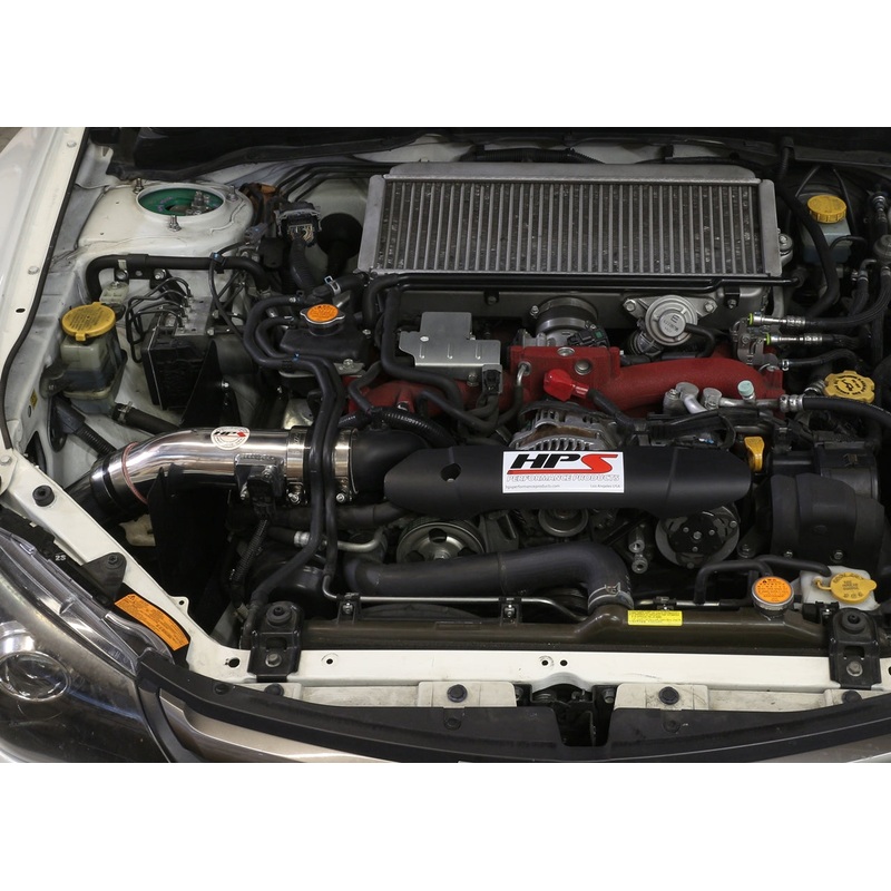 HPS Performance Cold Air Intake Kit (Black) - Subaru WRX 2.5L Turbo (2008-2014) Converts to Shortram