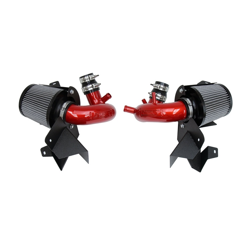 HPS Performance Shortram Air Intake Kit (Red) - Kia Stinger 3.3L V6 Twin Turbo (2018-2020) Includes Heat Shield