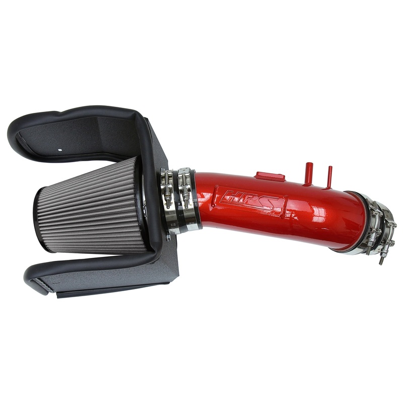 HPS Performance Shortram Air Intake Kit (Red) - Toyota Land Cruiser 5.7L V8 (2008-2018) Includes Heat Shield