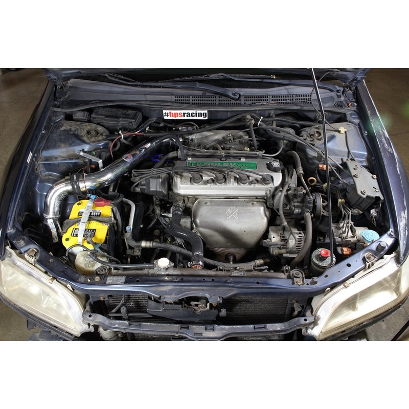 HPS Performance Cold Air Intake Kit (Black) - Honda Accord 2.3L DX EX LX VP SE (1998-2002) Converts to Shortram