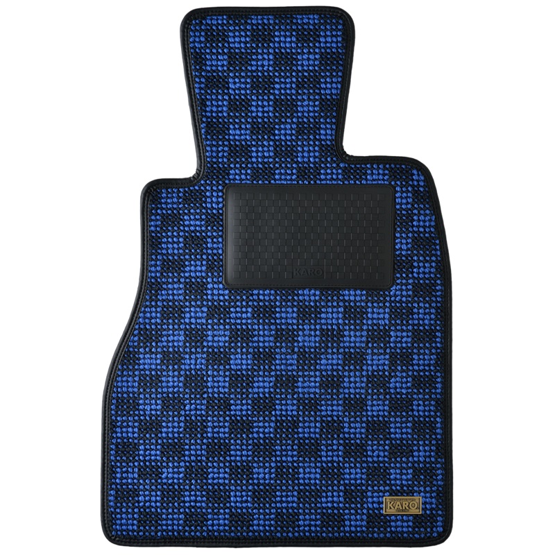 KARO FLAXY BRILLIANT BLUE FLOOR MATS FOR MERCEDES BENZ 190E W201 FLAXY-478-BLUE