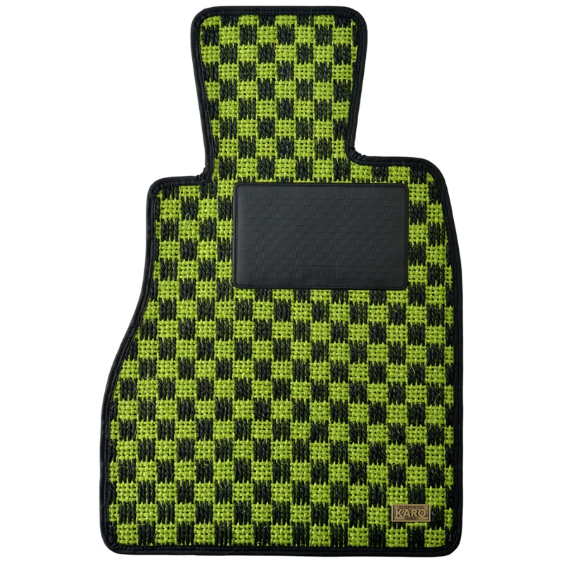 KARO SISAL LIME BLACK FLOOR MATTS FOR JAGUAR XJ-S VEHICLE MODEL SISAL-129-LIME-BLACK