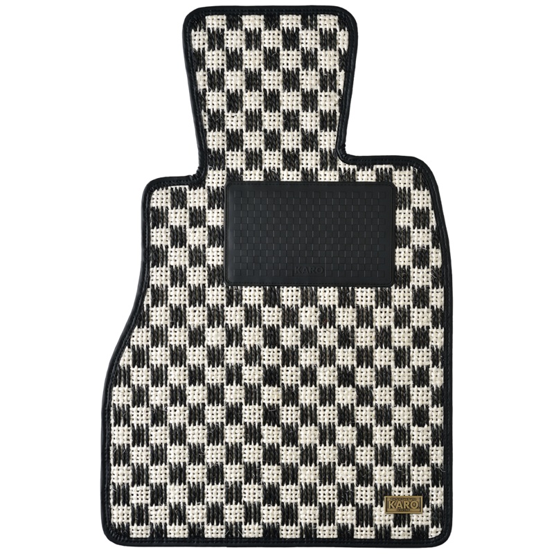 KARO SISAL WHITE BLACK FLOOR MATTS FOR NISSAN SKYLINE V36 SISAL-2139-WHITE-BLACK