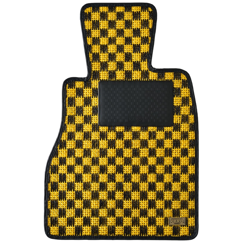 KARO SISAL YELLOW BLACK LUGGAGE MATS FOR GM CHEVROLET ASTRO CM CL14G SISAL-1385-YELLOW-BLACK
