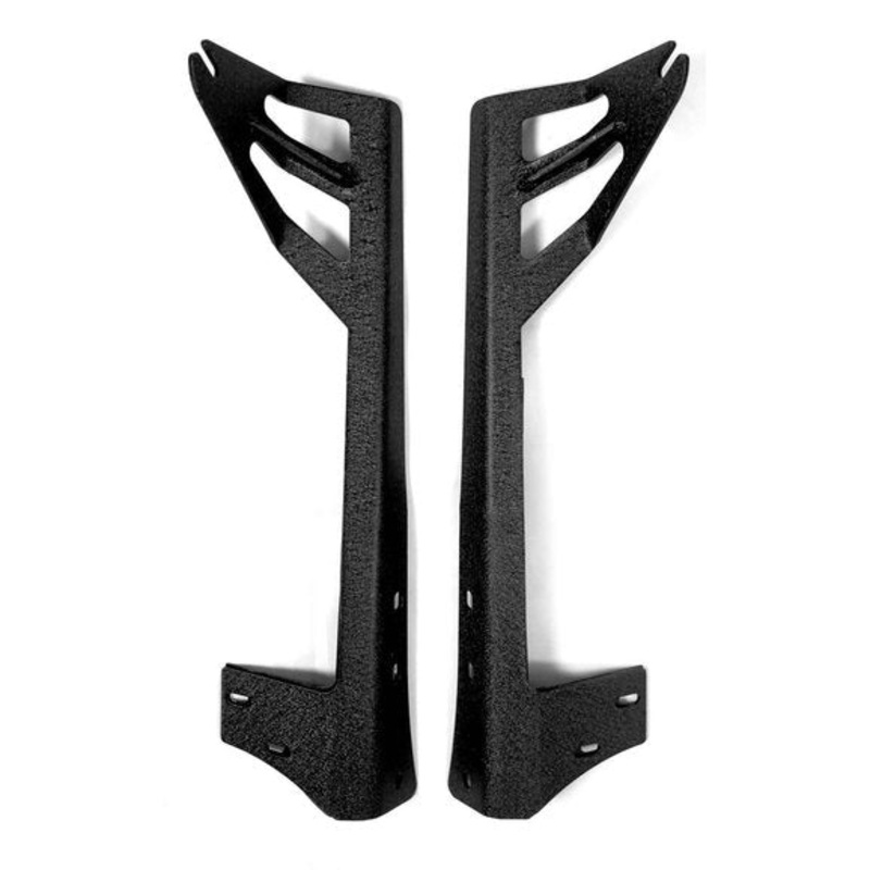 Quake LED Upper Windshield Light Bar Brackets for 07-18 Jeep Wrangler JK