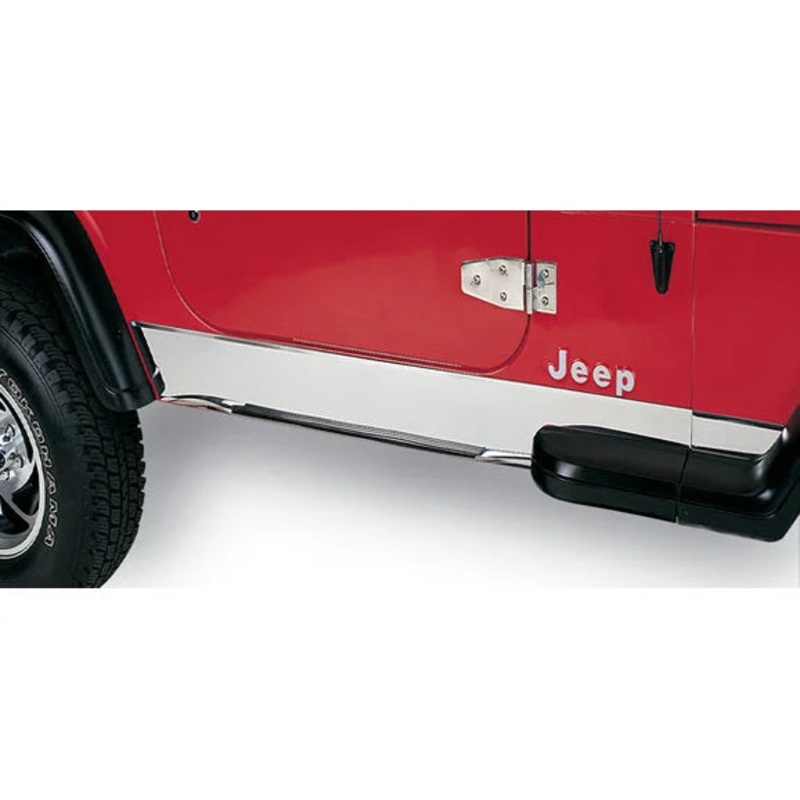 Rugged Ridge 11145.01 Stainless Steel Rocker Panels for 87-95 Jeep Wrangler YJ
