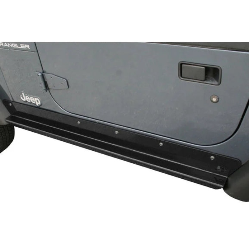 Rugged Ridge 11504.15 Black Textured Rocker Panel Guards for 97-06 Jeep Wrangler TJ
