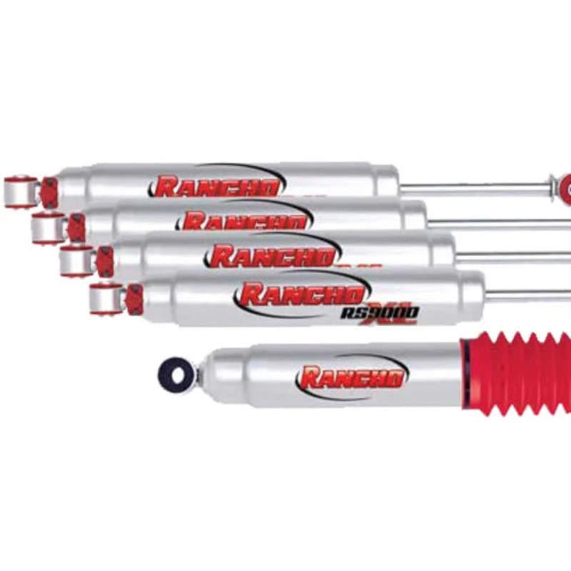 Rancho IN RS9000XL Series Shocks & Steering Stabilizer Kit for 97-06 Jeep Wrangler TJ & Unlimited with 2.5" Lift