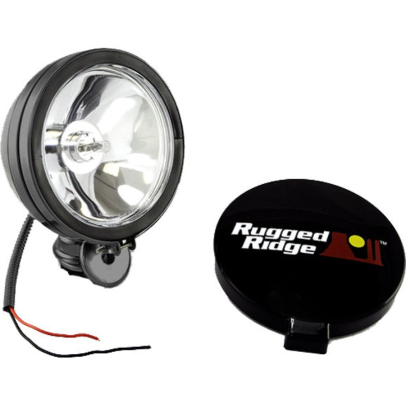 Rugged Ridge 15207.01 6" Round Off Road Fog Light in Black 100W
