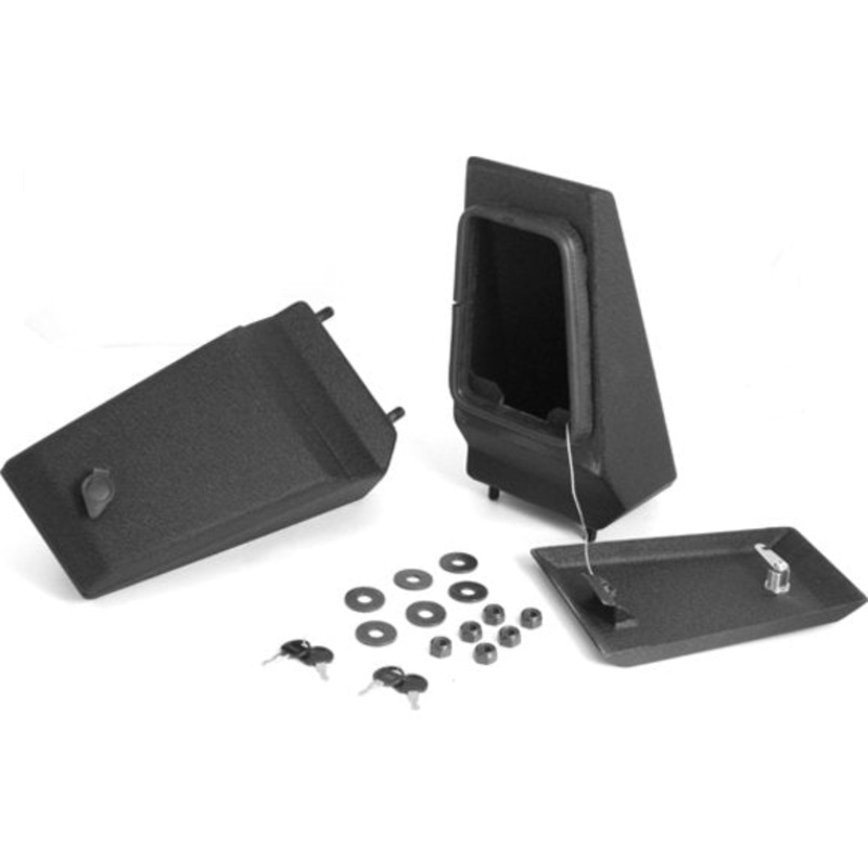 Rugged Ridge 11540.43 XHD Front Bumper Storage Ends in Textured Black for 76-06 Jeep, CJ-5, CJ-7, CJ-8 Scrambler, Wrangler YJ, TJ & Unlimited