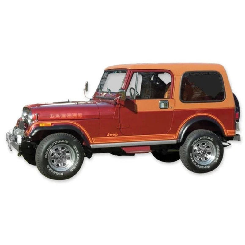 Phoenix Graphix Laredo Vinyl Hood Graphics Kit for 80-84 Jeep CJ-7 Laredo