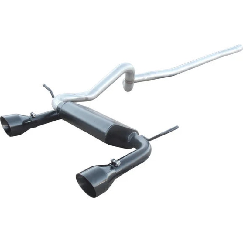 Pypes Performance Exhaust SJJ19SB 4.5" Dual Cat-Back System with Black Tips for 07-18 Jeep Wrangler Unlimited JK 4 Door