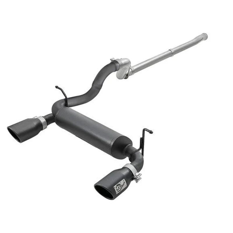 aFe Power Rebel Series 2.5" 409 Stainless Dual Outlet Cat-Back Exhaust System for 18-24 Jeep Wrangler JL with 3.6L