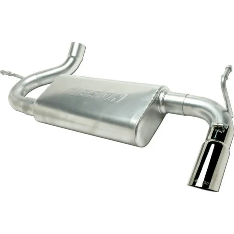 Gibson Stainless Steel Single Exit Cat Back Exhaust System for 18-24 Jeep Wrangler JL with 3.6L engine