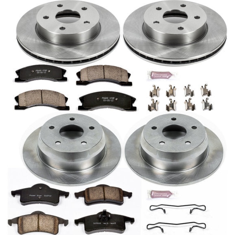 Power Stop KOE2150 Front & Rear Z16 Autospecialty Daily Driver OE Brake Kit for 99-04 Jeep Grand Cherokee WJ with Akebono Calipers